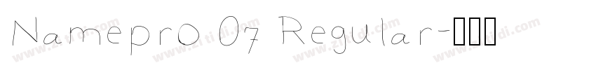 Namepro 07 Regular字体转换